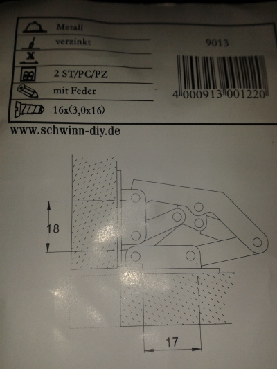 Aufschraubscharniere